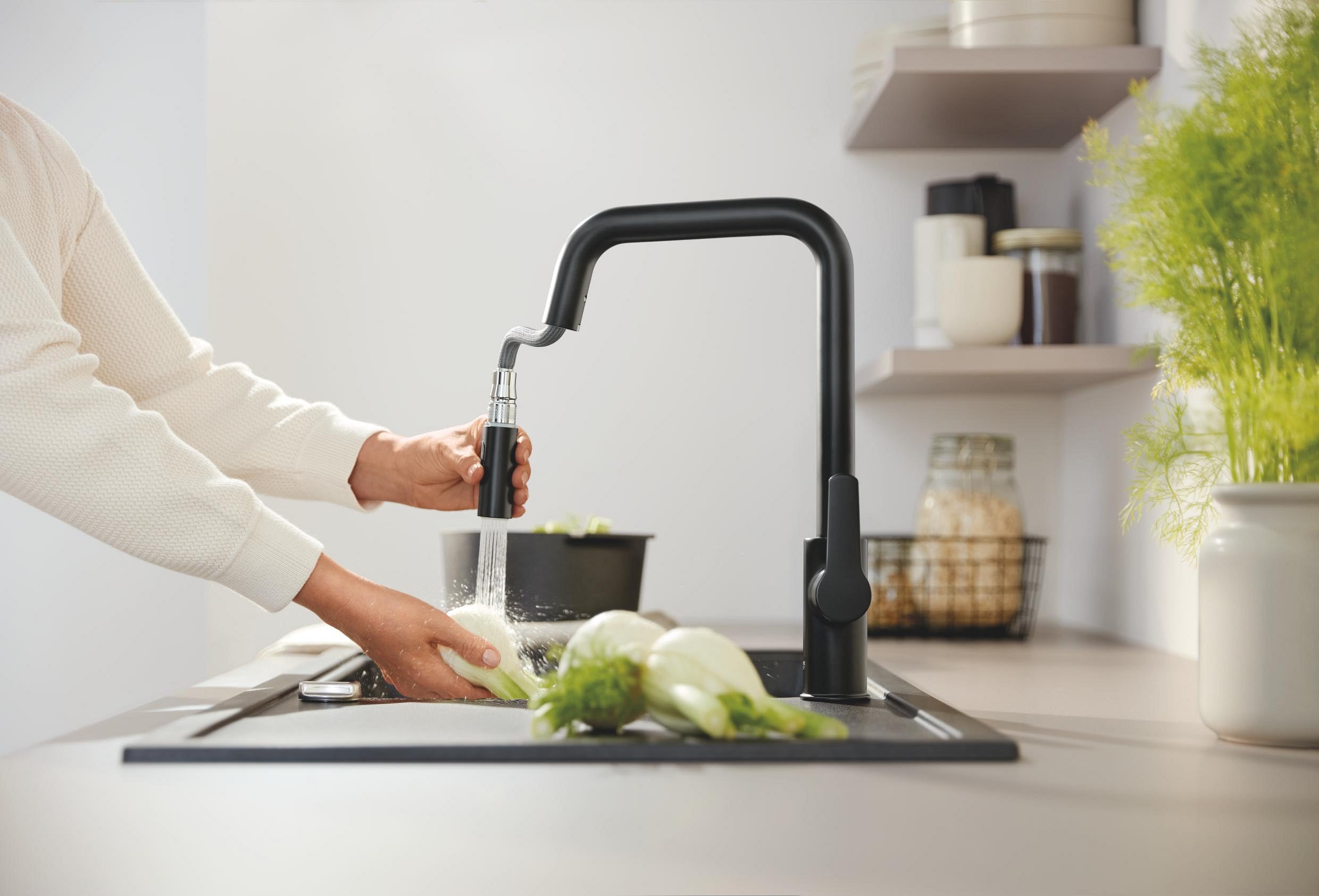 Grohe Start 306312430 miscelatore cucina nero opaco estraibile