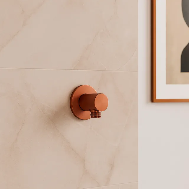 Sined Water Attacco Doccino Flessibile Oro Rosa raccordo muro