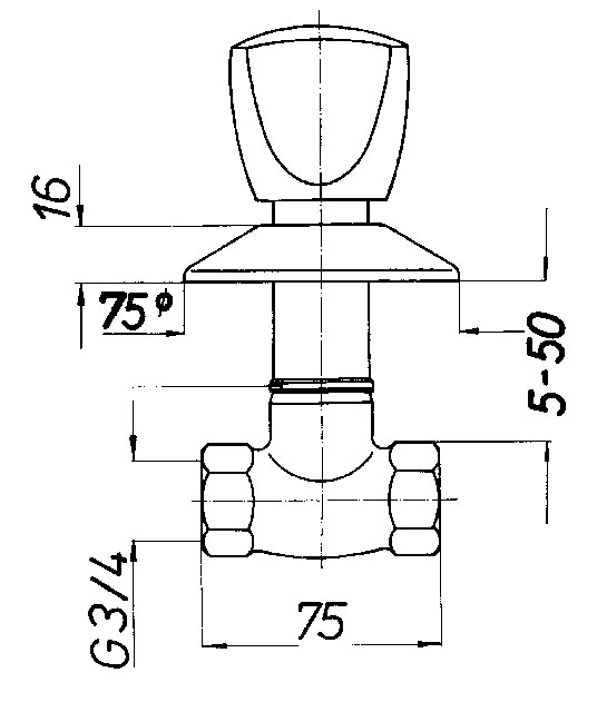 Schmiedl GS1572 Valvola da Incasso 1/2 con Maniglia Lunga