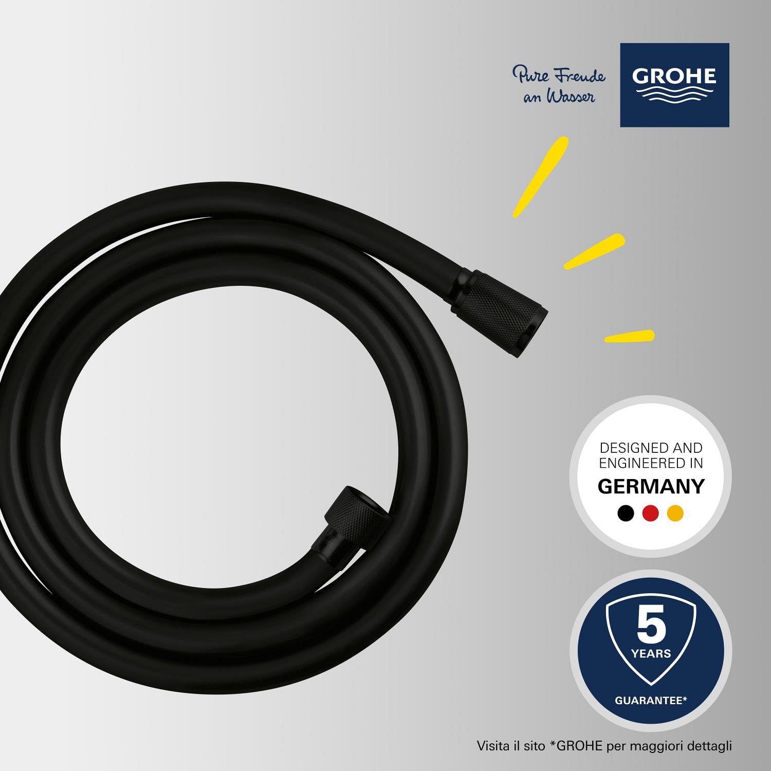 GROHE VitalioFlex Trend flessibile doccia 1,5 m nero opaco