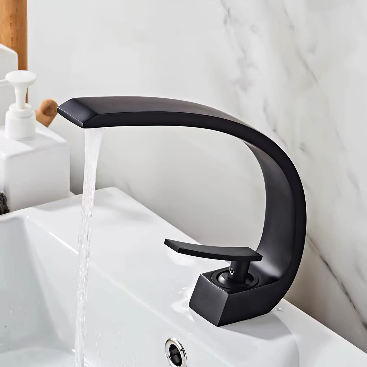 Solvex SP-12017-N rubinetto lavabo nero in ottone