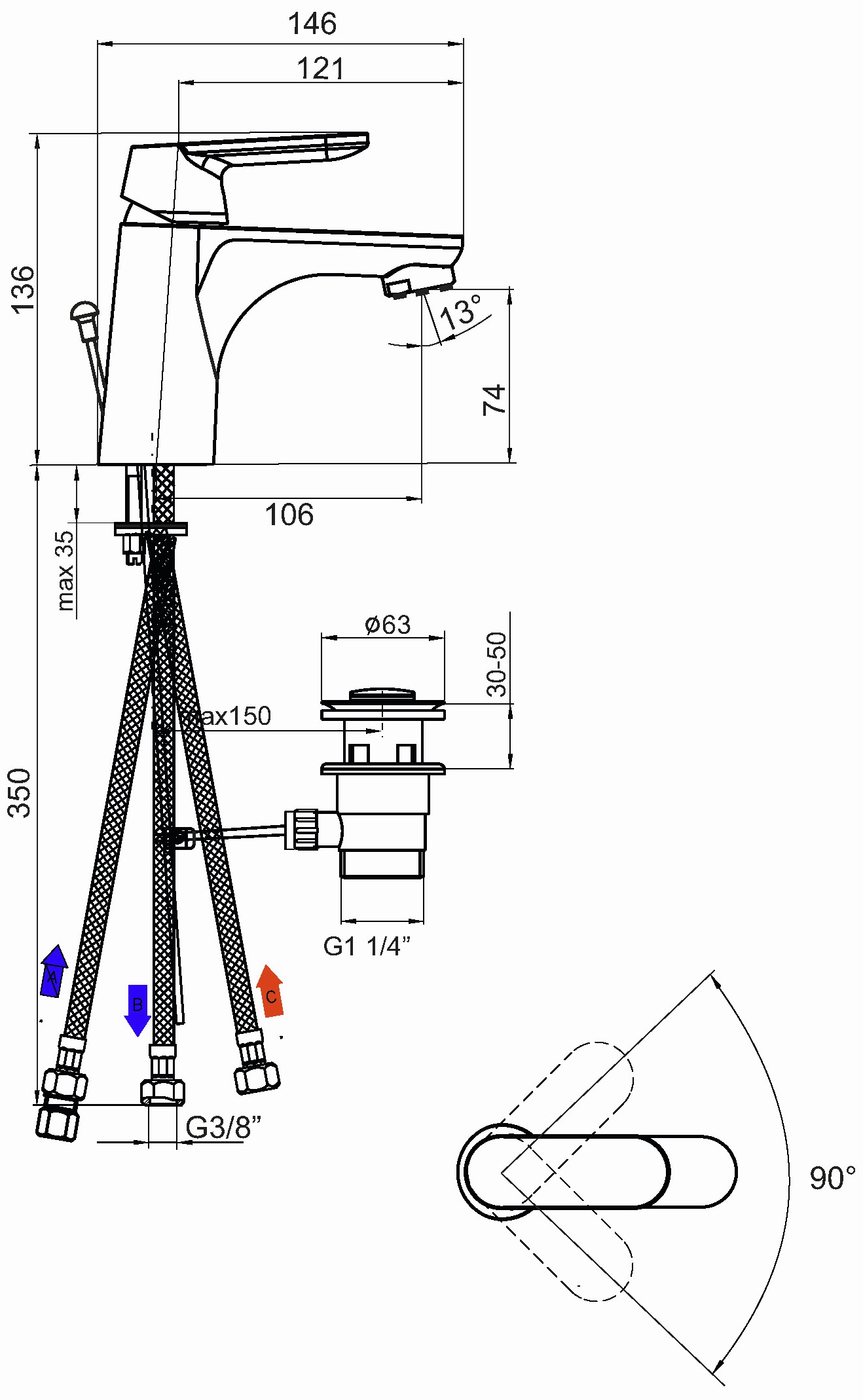 Schmiedl Flaro GS39033E Miscelatore Lavabo Bassa Pressione