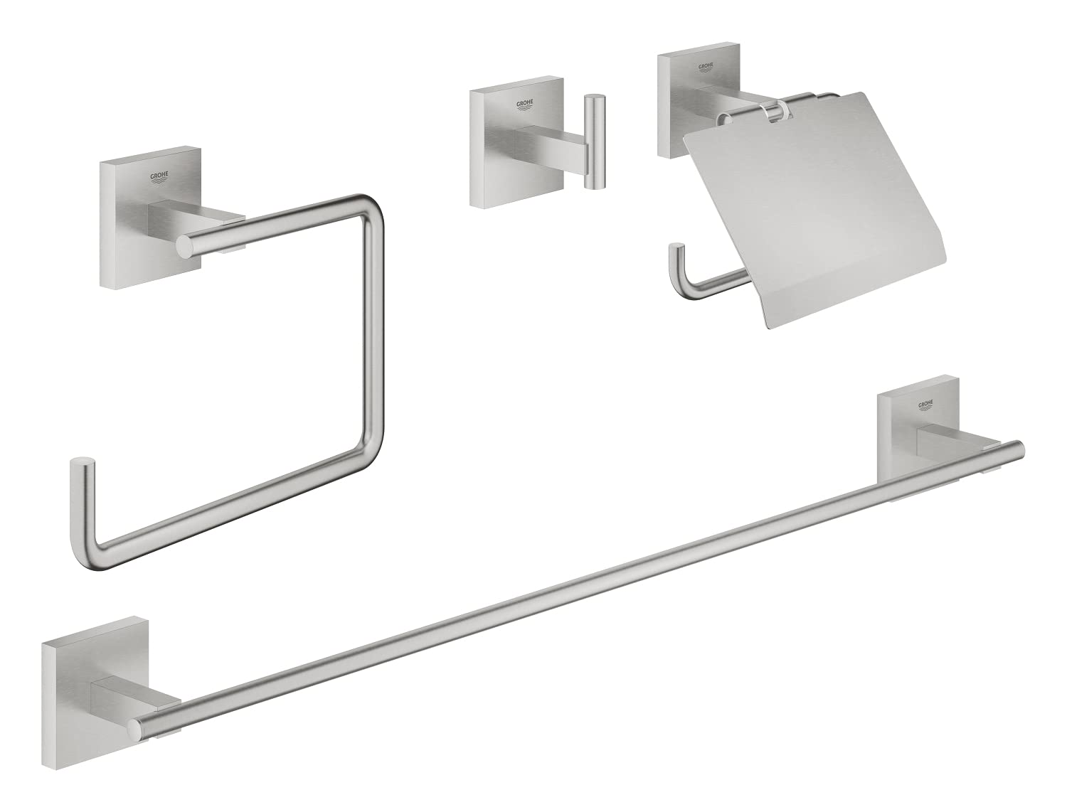 Grohe Start Cube 41115000 set accessori bagno cromo 4 pezzi metallo