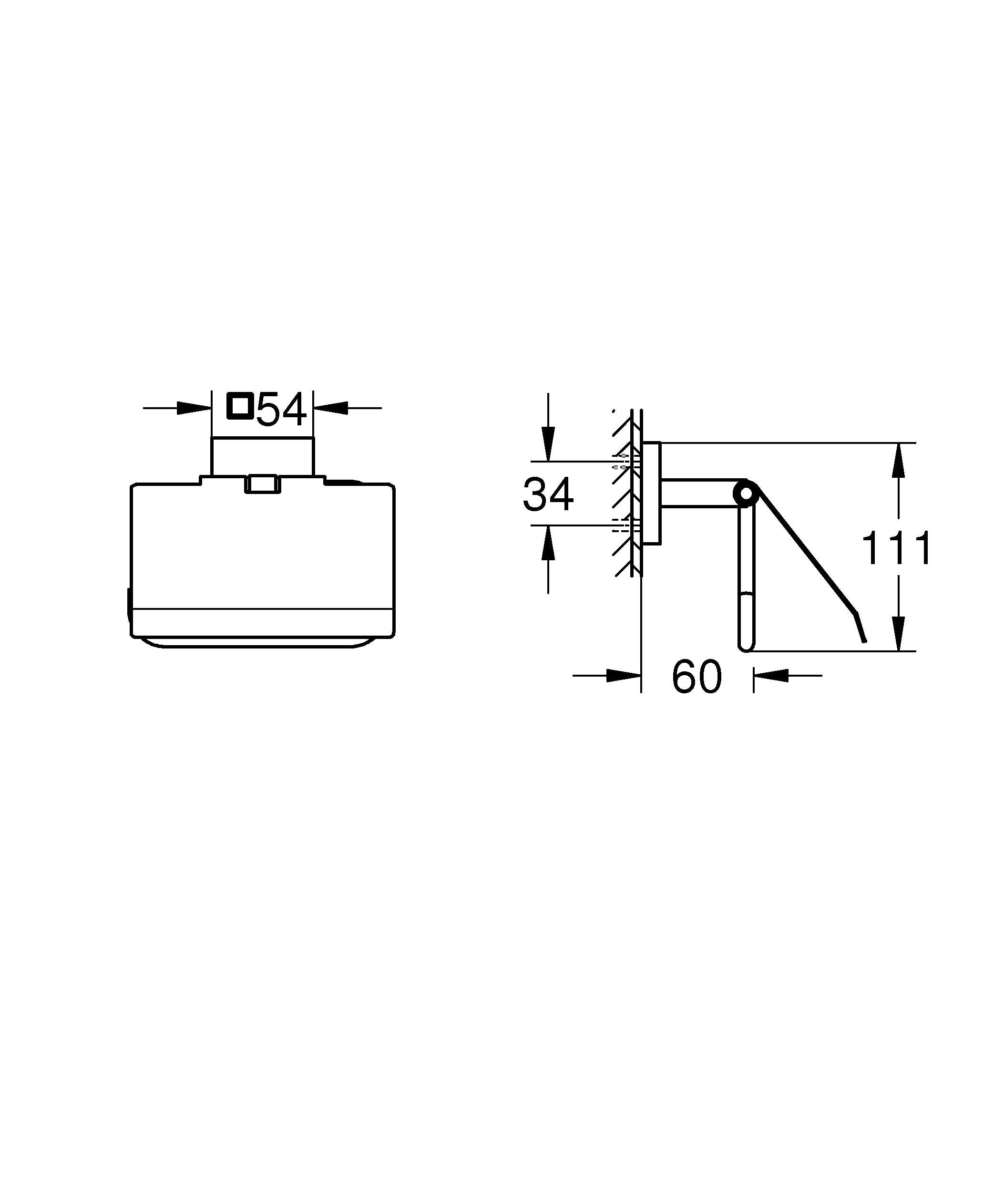 Grohe Start Cube 411022430 portarotolo nero opaco 111 mm